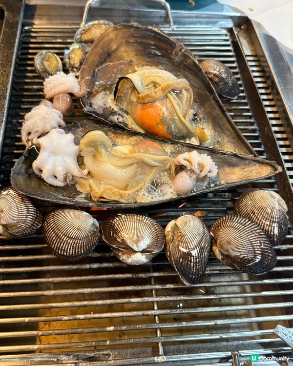韓國首爾貝類倉庫任食海鮮，有鮑魚，螄蚶，各類軒