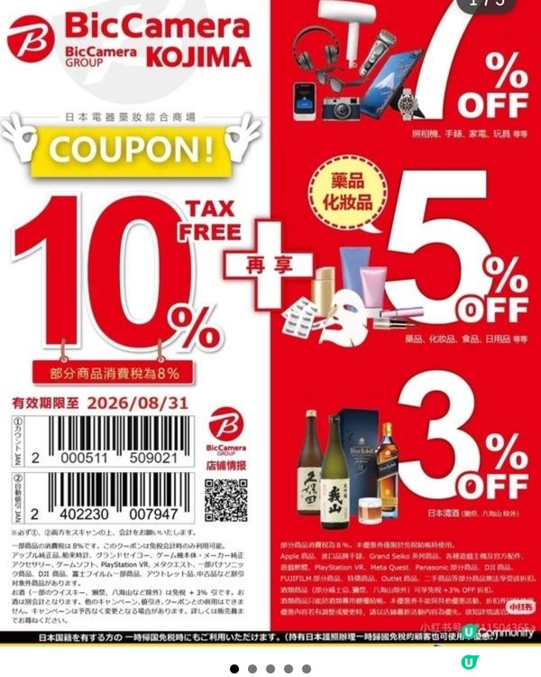 人工智慧搜索日本藥妝電器人氣排行優惠券