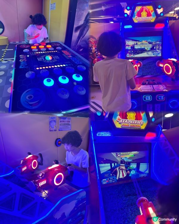 香港室內遊樂場都有鴨仔船坐😱