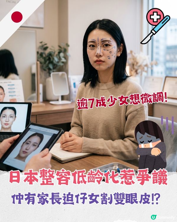 日本整容低齡化暑假檔期生意暴增😱指受「1因素」影響！醫生揭有阿媽強迫仔女割雙眼皮？