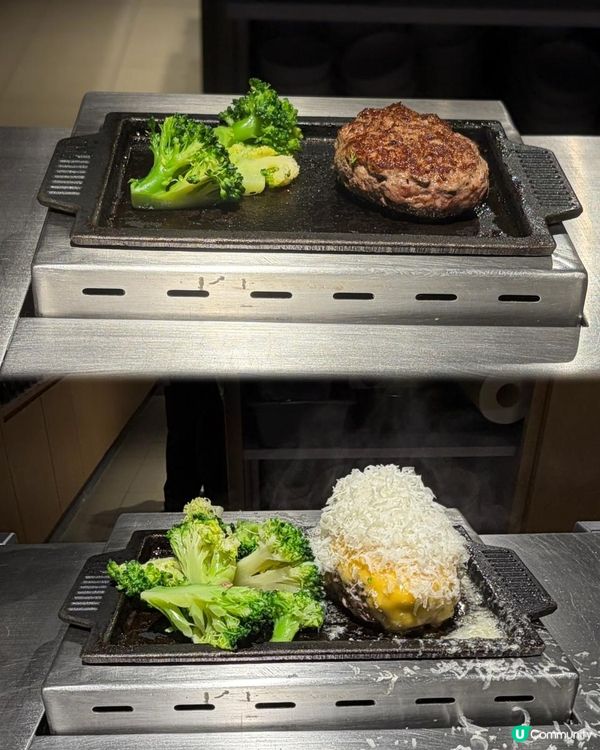 🔥視覺味覺雙重震撼🥩即場現烤「肉肉大米」漢堡排 🥢