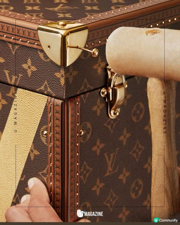 Louis Vuitton特製大力神盃硬箱亮相! 經典老花搭配手繪金色「V」字圖案                                                    