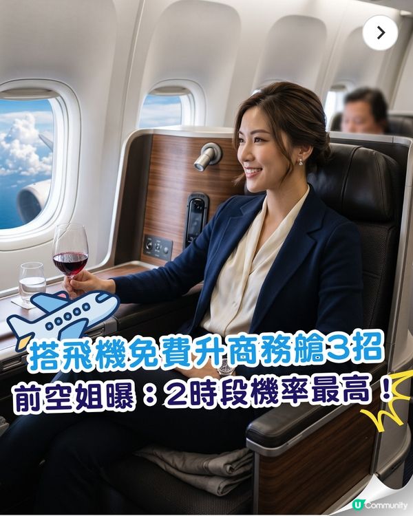 旅遊心得｜搭飛機免費升商務艙靠3招✈️前空姐：報到勿著「這2款衫」🚫