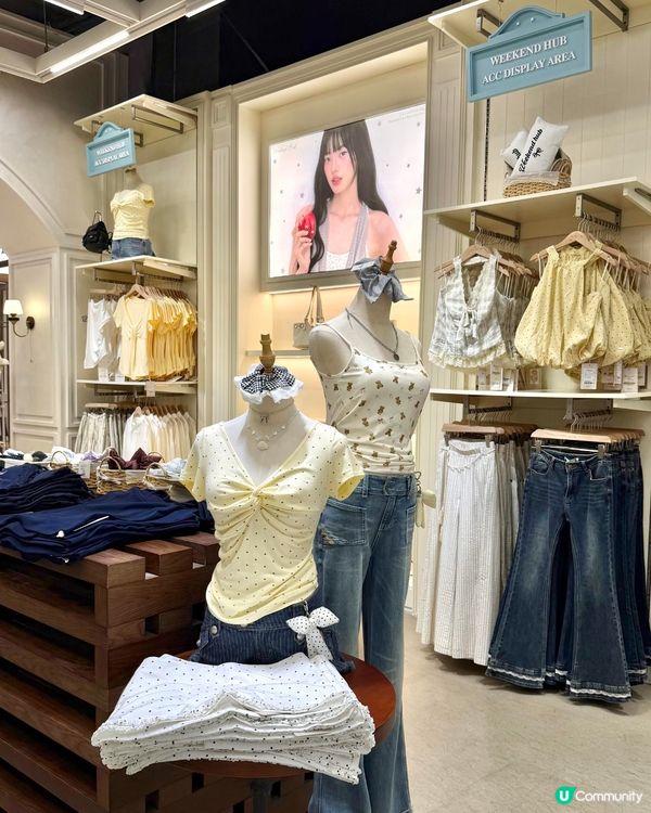 深圳1000㎡韓系女裝網紅店👗地鐵直達! 休閒百搭上衣/修身牛仔褲/連身裙/各種配飾