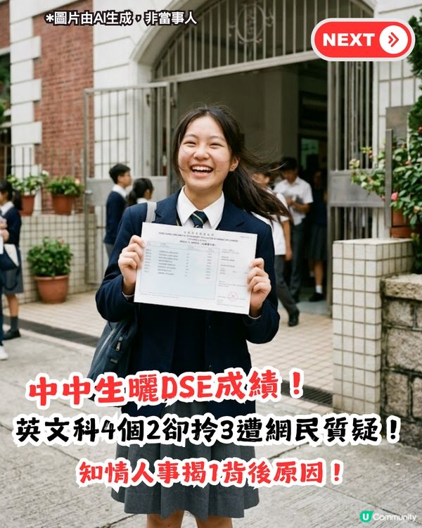 中中生曬DSE成績稱盡晒力！英文科4個2但拎3遭網民質疑？知情人士揭1背後原因！