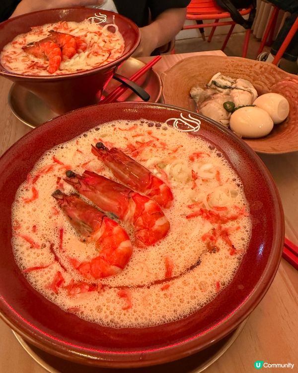 蝦湯刀削麵 勁有口感！🍜🦐💯