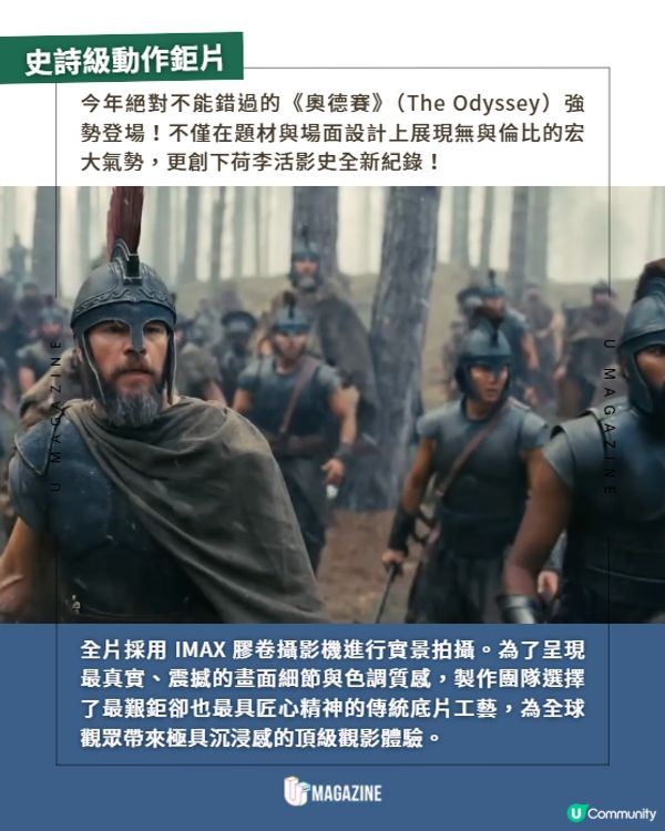創下影史紀錄《奧德賽》IMAX 70mm膠卷幕後大公開🎞️📽️