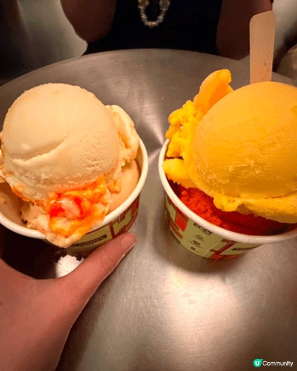 花艷麗色彩！雪糕冰涼透心,夏天必食!雞棒串燒美味！