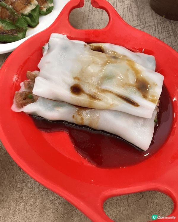 這張照片是傳統的叉燒腸粉，在百好酒家吃到的這碗傳統叉燒腸粉，...