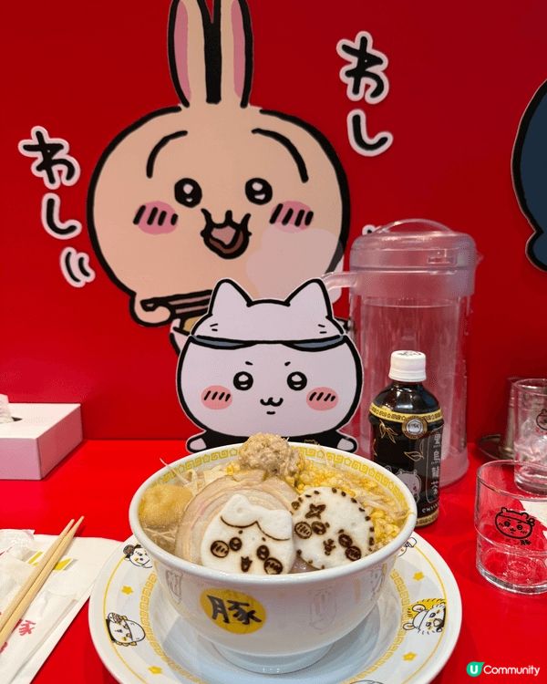 香港難得的限定Chiikawa主題拉麵，有可愛角色陪你一齊享...