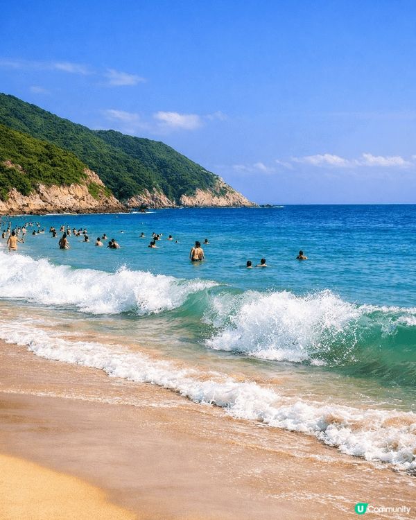 大浪灣海水清澈湛藍，呢度有強勁海浪，係衝浪勝地，除咗滑浪仲可...