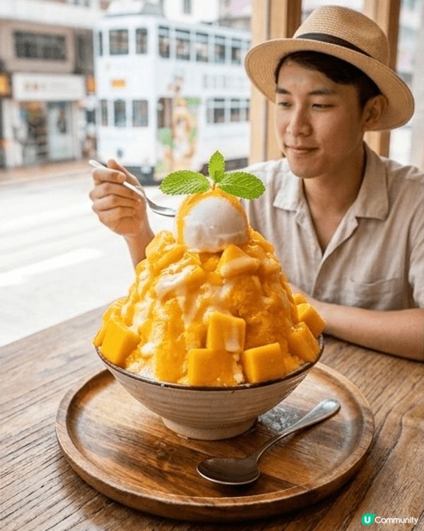 1.港島食芒果雪花冰，近距離觀賞叮叮