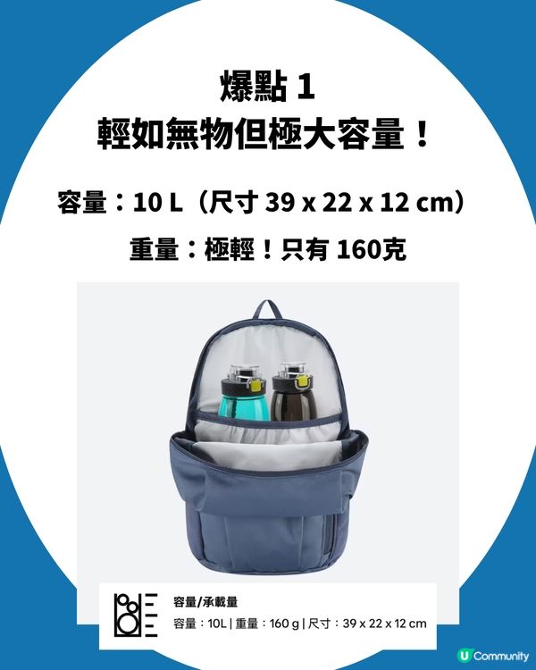 迪卡儂$39背囊爆紅！超大容量連13吋Laptop都放到？5色任選＋10年保養！