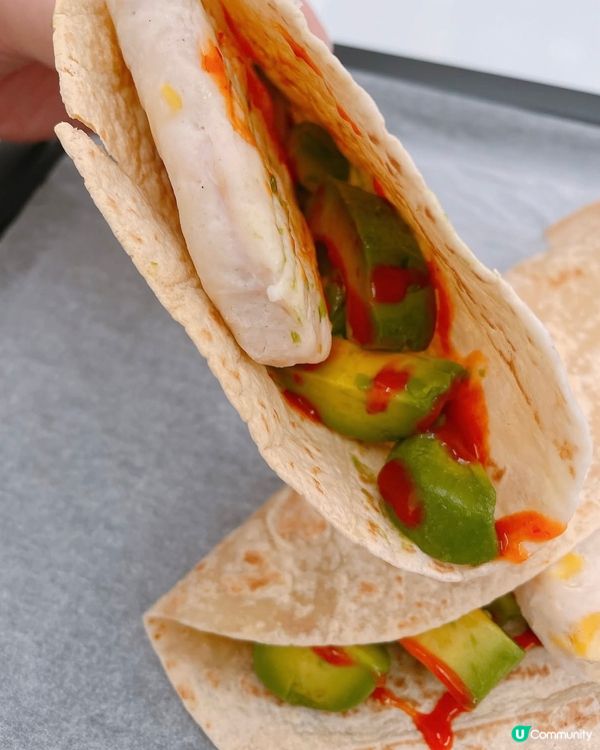 低碳高蛋白質捲餅皮🌮辣牛油果雞胸捲餅🌯