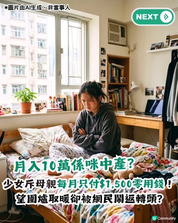 【家庭月入近10萬】港女控訴老母一個月得1500零用錢 買件一百蚊衫都畀人鬧