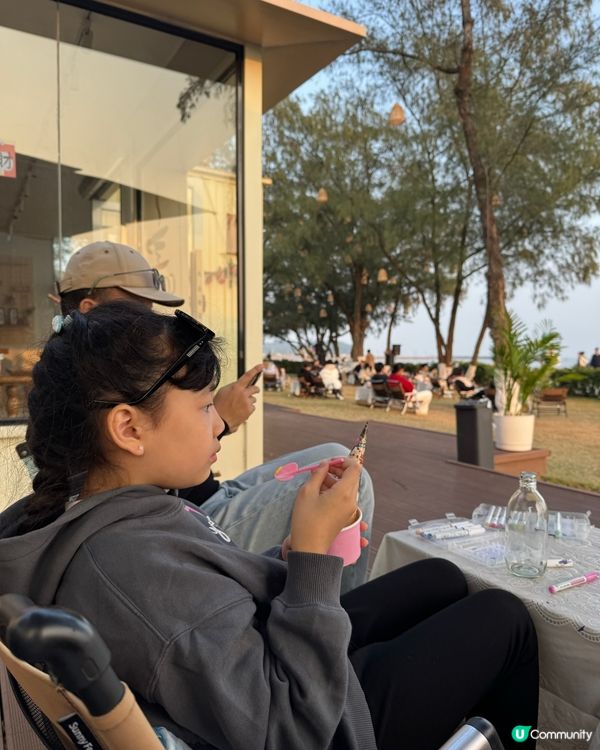 珠海公園裡☕️無敵海景睇日落！