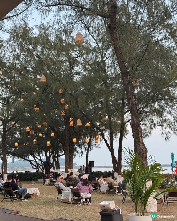 珠海公園裡☕️無敵海景睇日落！