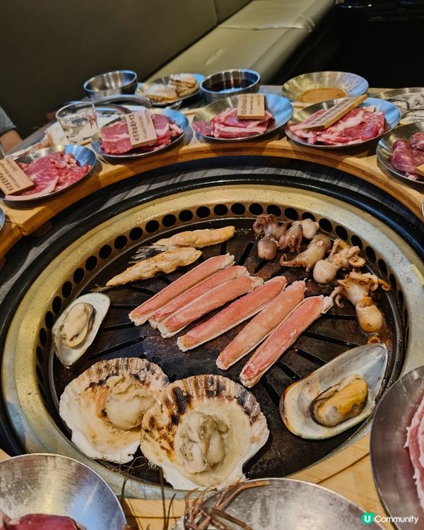 韓燒放題加一蚊食爆膏醬油蟹，仲送牛扒及蛋糕