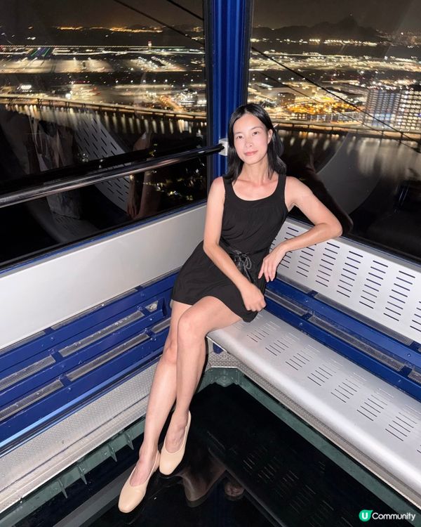 昂坪360 全景纜車日頭打卡一流,同首次纜車夜航睇機場夜景,...