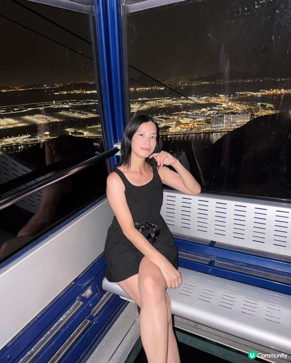 昂坪360 全景纜車日頭打卡一流,同首次纜車夜航睇機場夜景,...