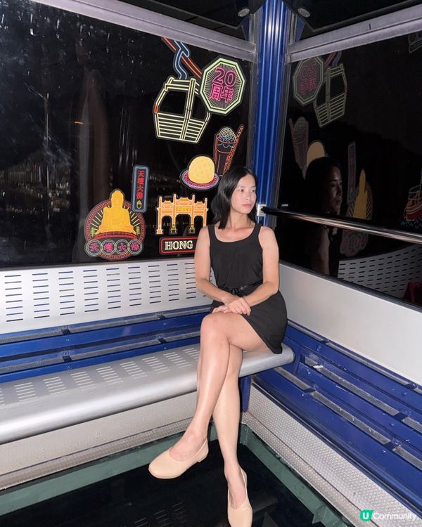 昂坪360 全景纜車日頭打卡一流,同首次纜車夜航睇機場夜景,...