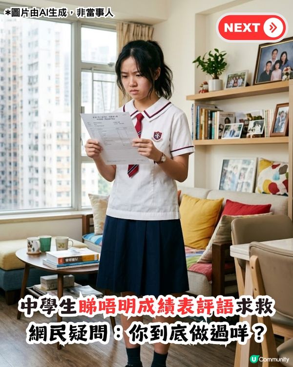 中學生睇成績表唔明評語搵人求救！網民疑問：你到底做過啲咩？