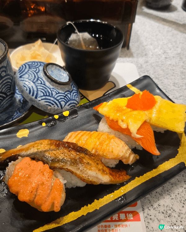 爭鮮都有午巿套餐，5件壽司，叉燒拉麵，再加茶碗蒸，都係$68...