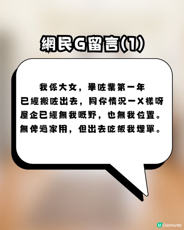 【網上熱話】港女畢業即搬走！爸爸一句「交家用先可留細房」惹全網怒轟：偏心到X街，根本逼走個女！                                                    