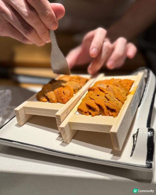 一人食兩板海膽 omakase