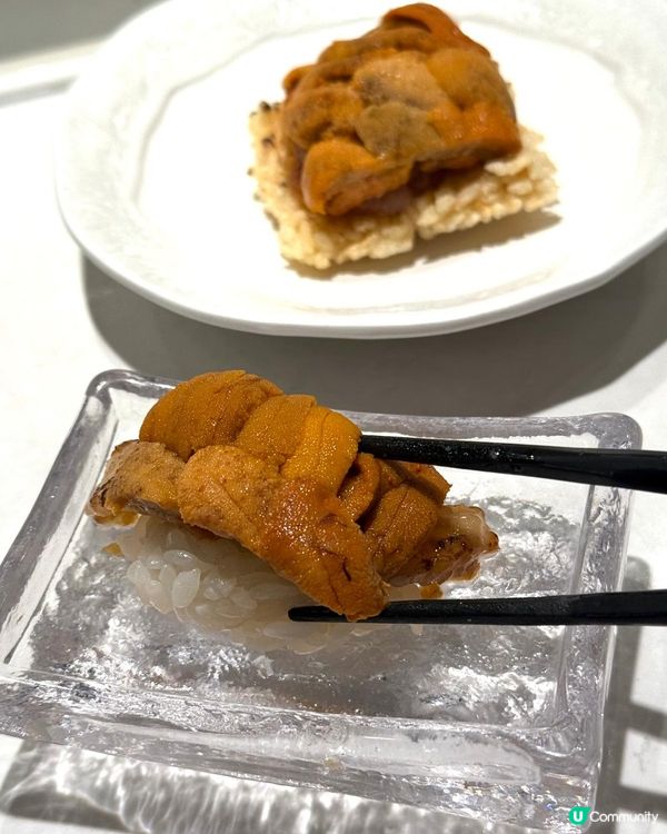 一人食兩板海膽 omakase