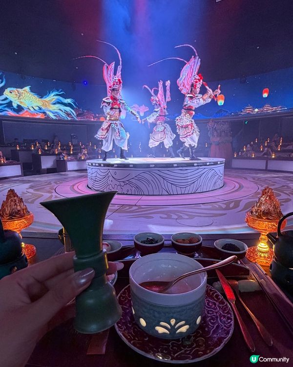 深圳新開宮廷宴會餐廳🎉360°環幕光影+旋轉舞台欣賞七幕表演✨提供漢服體驗！