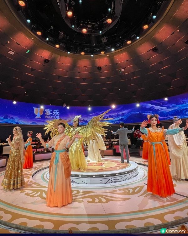 深圳新開宮廷宴會餐廳🎉360°環幕光影+旋轉舞台欣賞七幕表演✨提供漢服體驗！