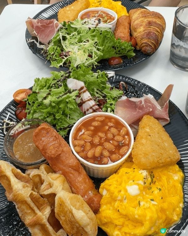 左上方第1張相為筲箕灣cafe之All Day Breakf...