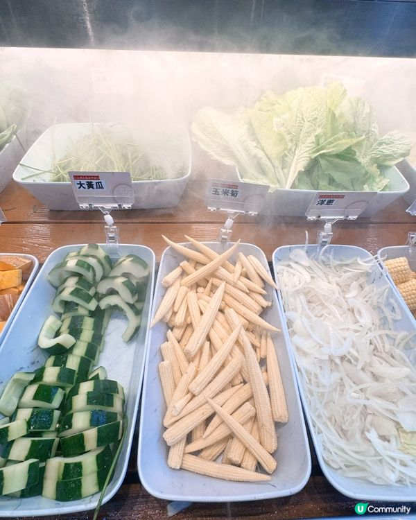 自助吧檯🫜 超過70種無限供應的食材🥣🌽🍅🥦🍉