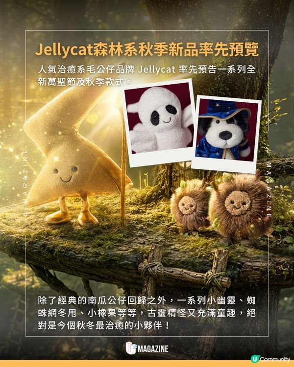 Jellycat萬聖節森林系列新登場🏕️🍂🥜👻