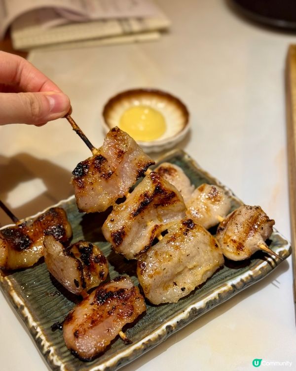 荃灣超人氣串燒店  雞皮墨魚滑外脆內彈