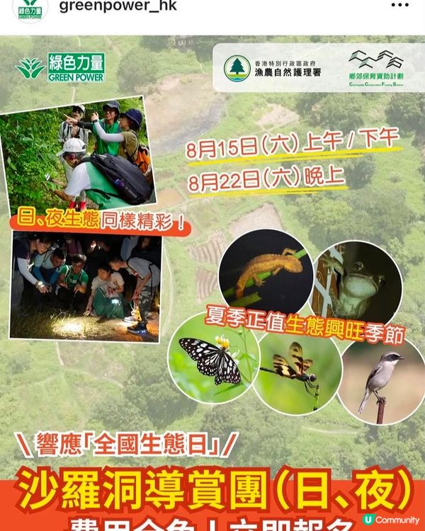 免費 沙羅洞 生態遊