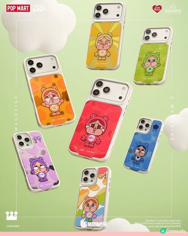 CRYBABY × Care Bears盲盒登場|9款基礎色系、彩虹漸變隱藏款