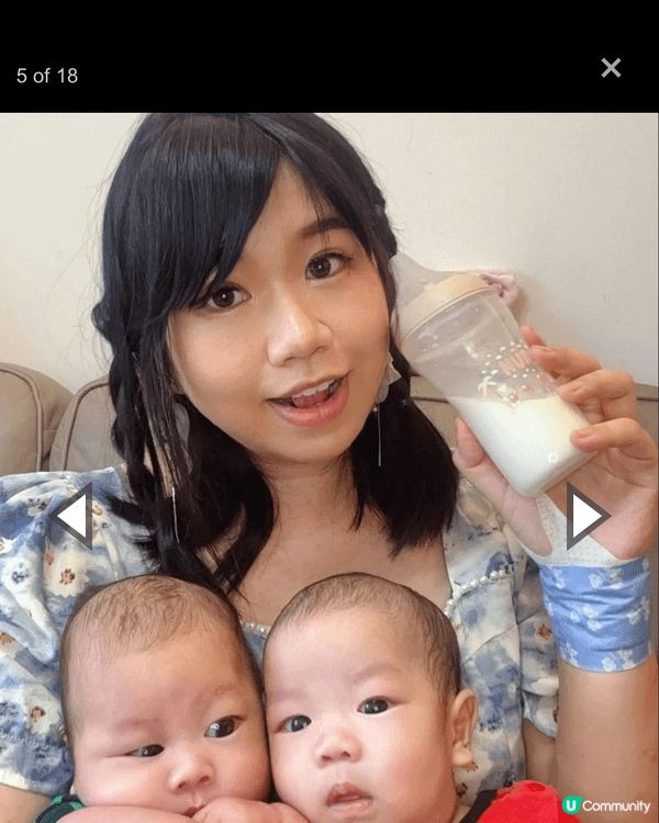 這張照片是我們雙胞胎實測NUK奶樽的珍貴記錄，因為我們對BB...
