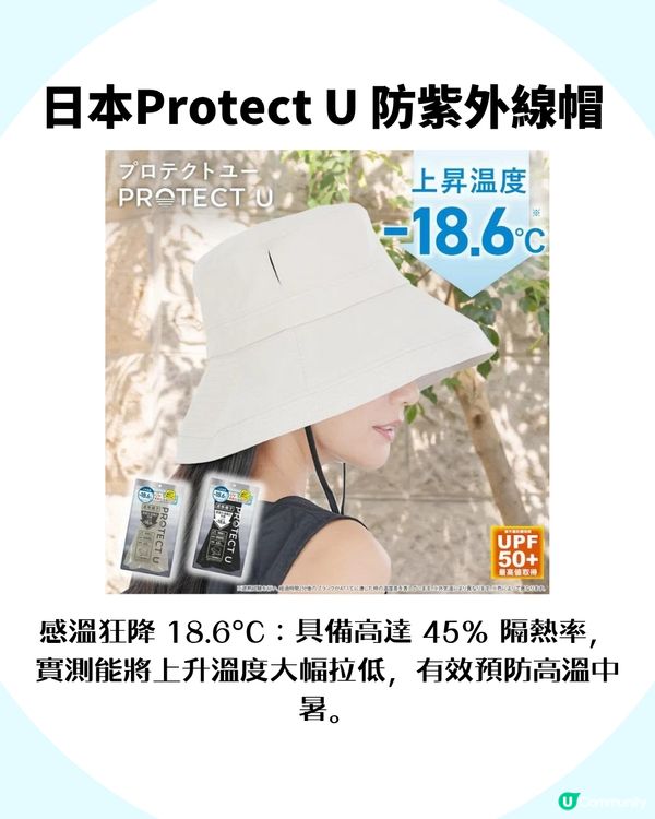 日牌防曬降溫帽！官方聲稱感溫狂降 18.6°C