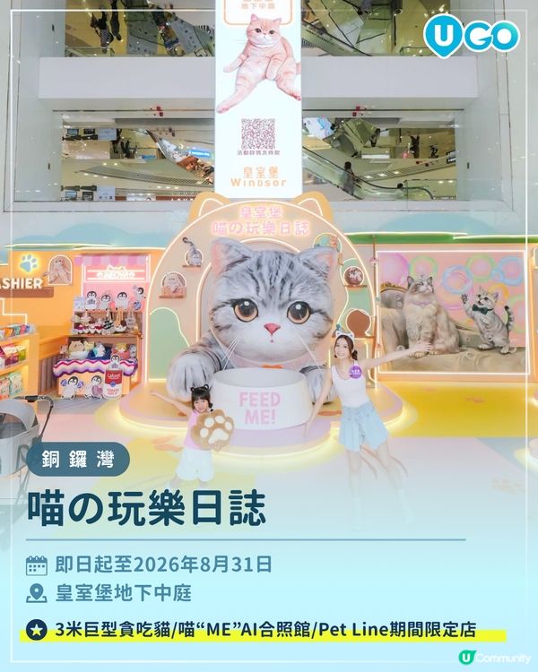 貓奴必去🐱！皇室堡「喵の玩樂日誌」療癒登場✨ 現場設有 3 ...