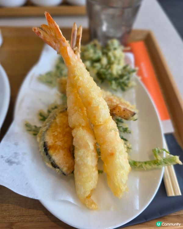 釜山望海景高質天婦羅炸蝦烏冬麵🍤