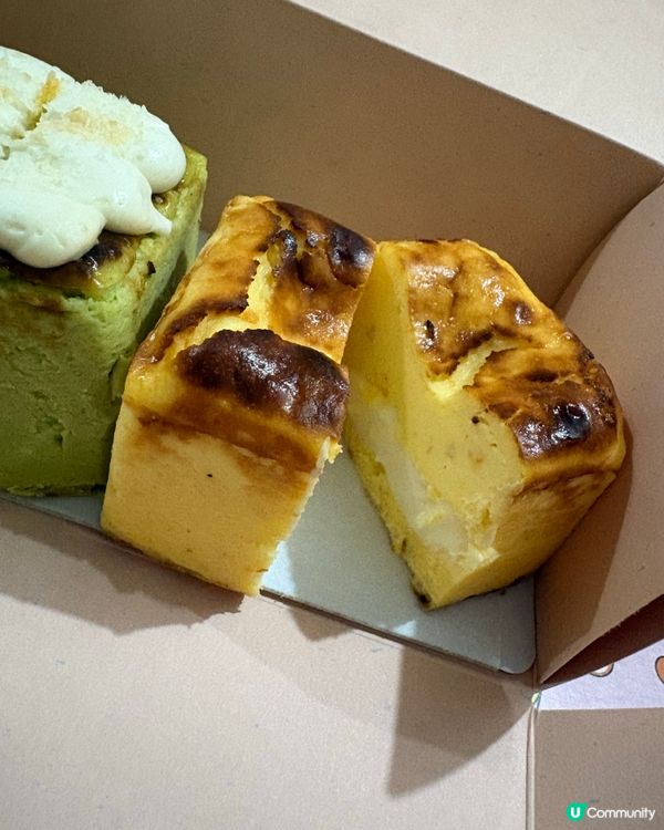 初嚐人氣巴斯克芝士蛋糕🧁方塊新滋味🤤