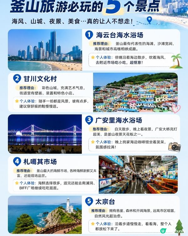 釜山旅遊必玩的5個景點｜親自去了一趟，真的很值得