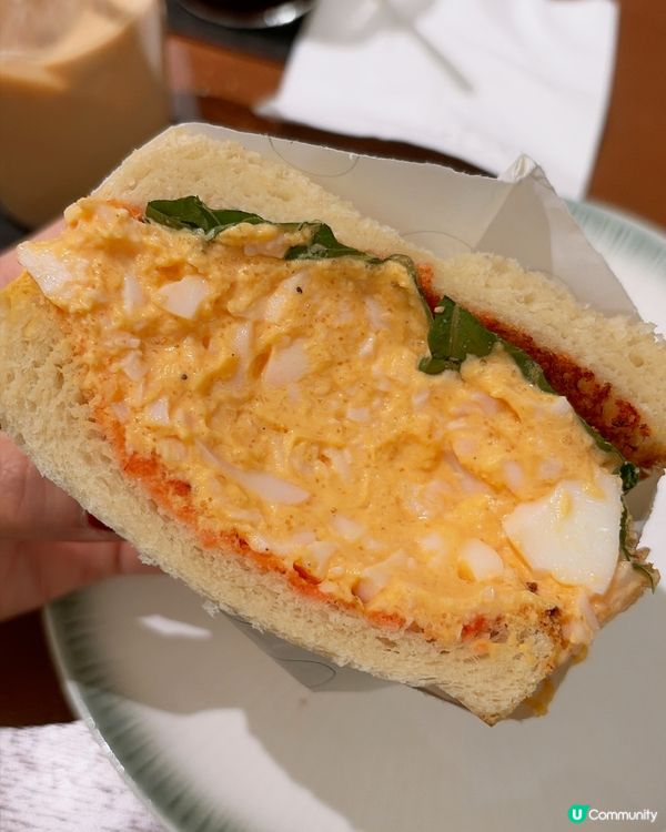 銅鑼灣新開cafe🇭🇰爆餡日式明太子蛋沙律三文治🥪
