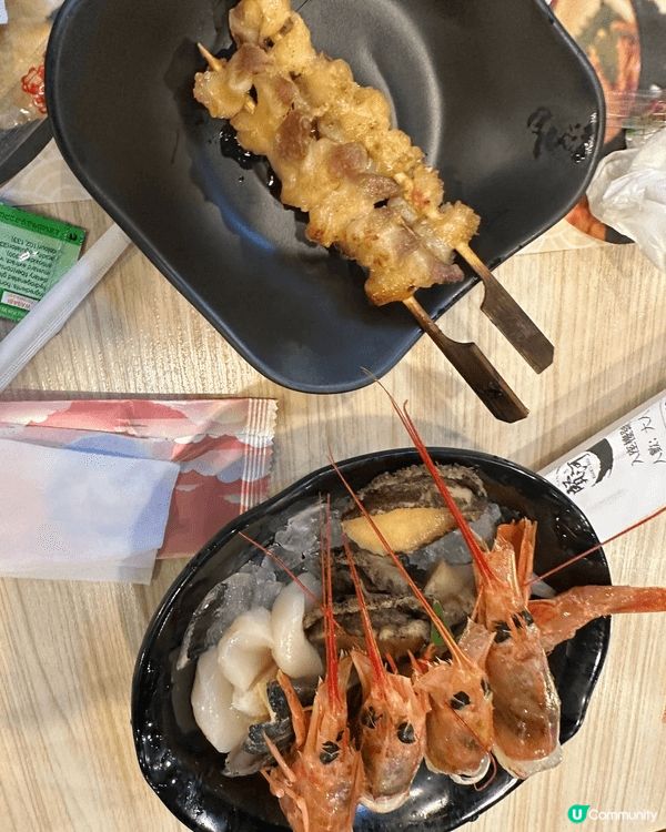 這一間荃灣如心廣場的賢河日本料理，食物好味，最上一張的是雞泡...