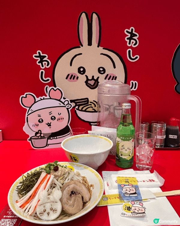 去chiikawa拉面店食lunch,古本餐未試過，去朗豪坊...