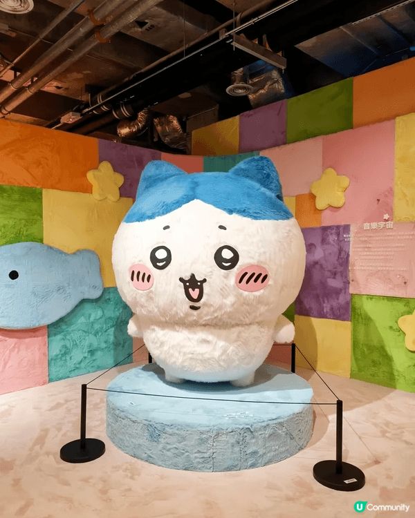 相片拍攝於Chiikawa主題展，圖中係獨特長髮造型嘅烏薩奇...