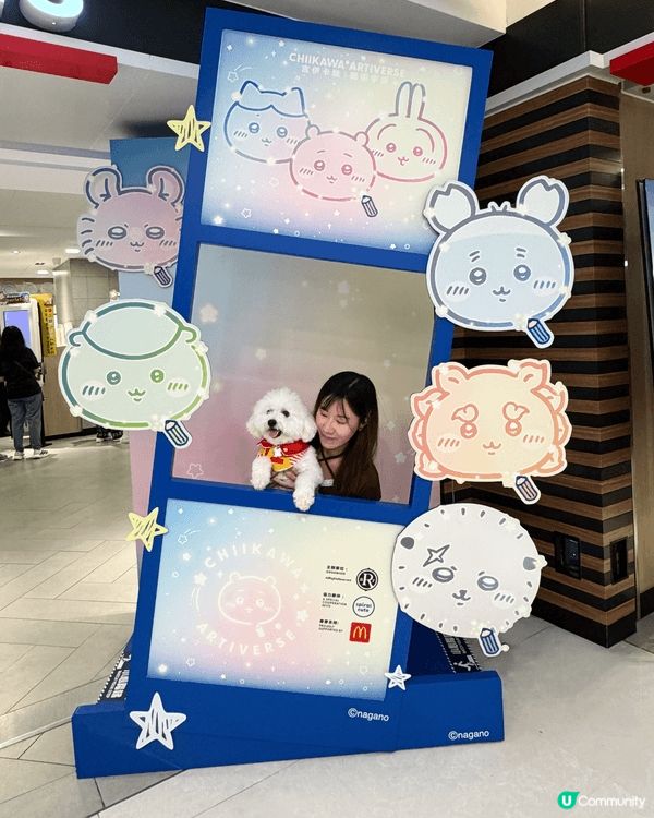 而家香港真係有好多chiikawa嘅打卡地點，首先就係朗豪坊...