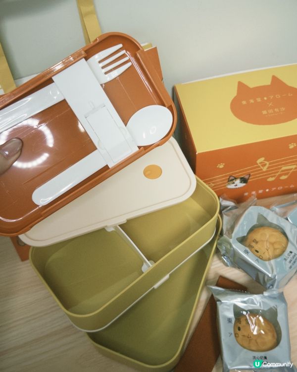 貓貓月餅便當開箱！🐱🌕🍽️